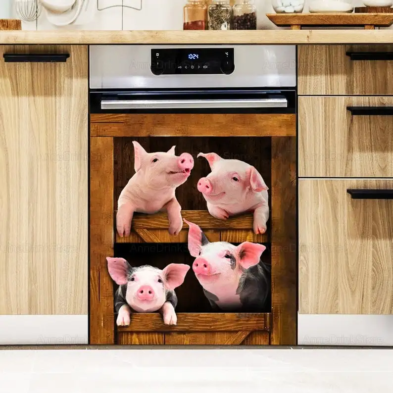

Pig Dishwasher Cover ,Magnet Kitchen Decor, Pig Dishwasher Sticker, Home Decor, Mothers Gift, Pig Lovers PDH012111K07