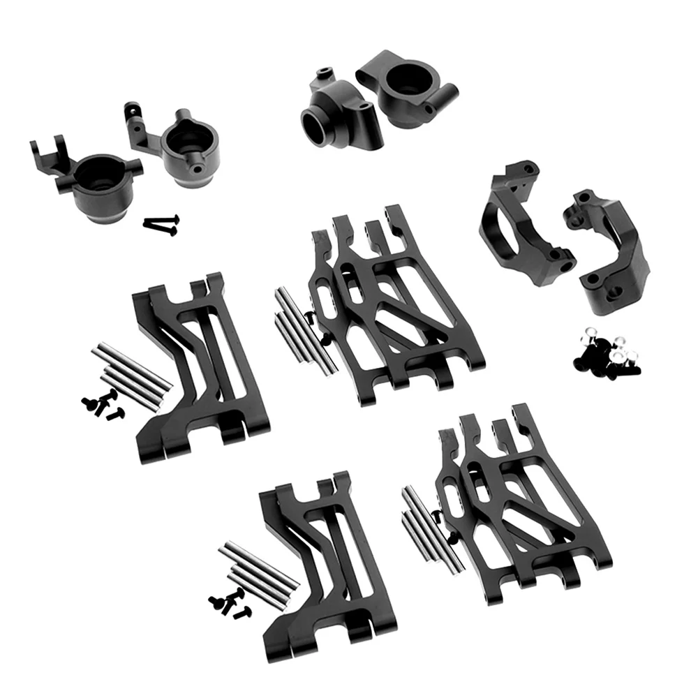 

14Pcs Metal Upgrade Parts Kit Suspension Arm Steering Block Set For 1/10 Traxxas Maxx Monster Truck Accessories