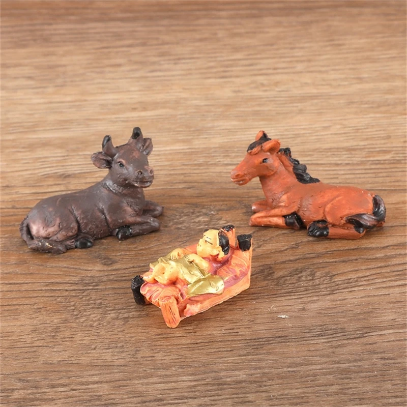 Фигурки вертепа статуя из смолы ремесла Святого семейства художественное