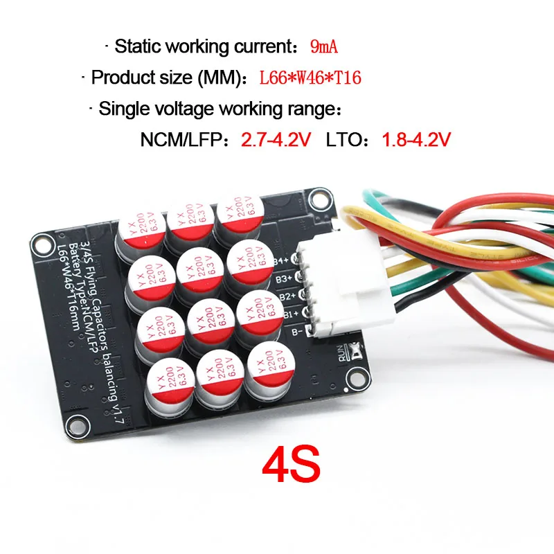 BMS 3S 4S 5S 6S 7S 8S 9S-21S Balance Li-ion Lifepo4 LTO Lithium Battery 1A 3A 5A 6A Capacitive Active Balancer Board Equalizer