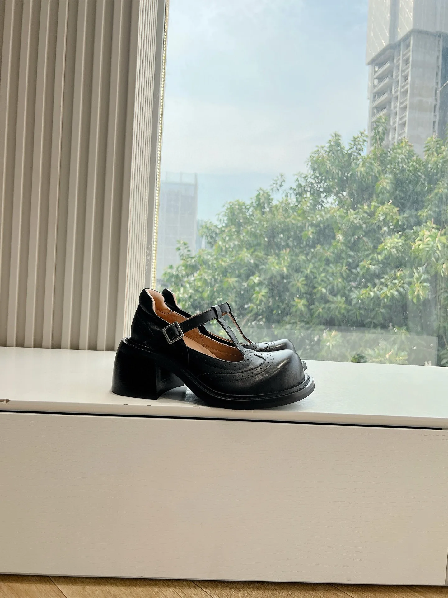 Женские Туфли Мэри Джейн универсальные туфли из натуральной кожи на толстом