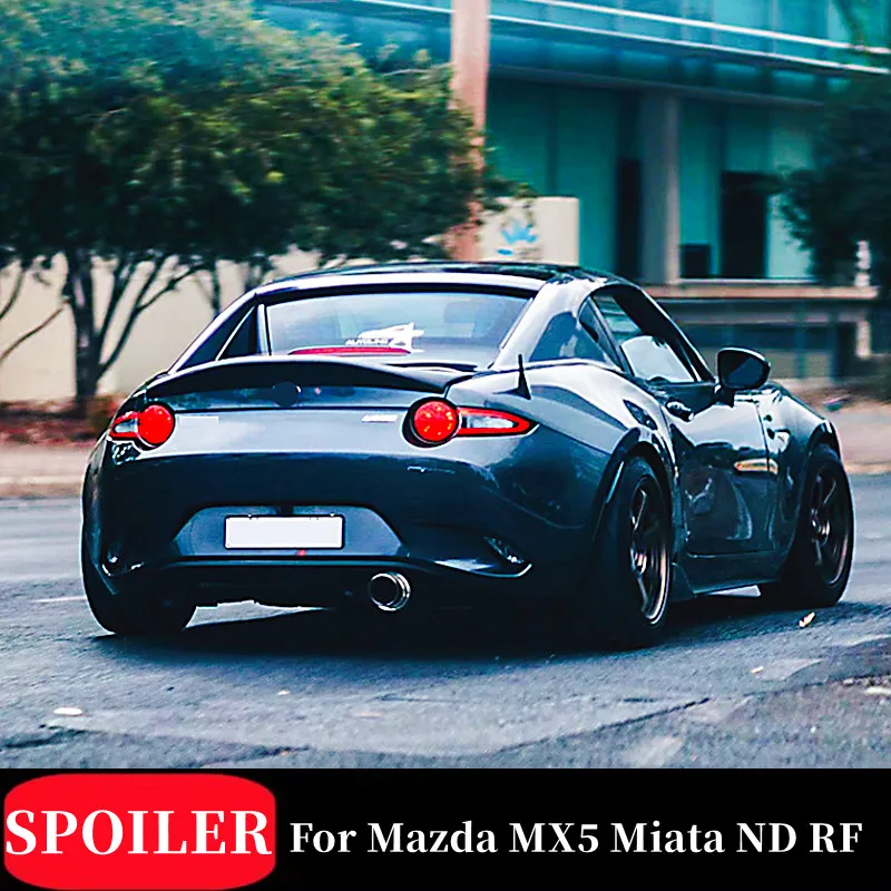 Настоящее углеродное волокно задняя крышка багажника спойлер крылья для Mazda MX5
