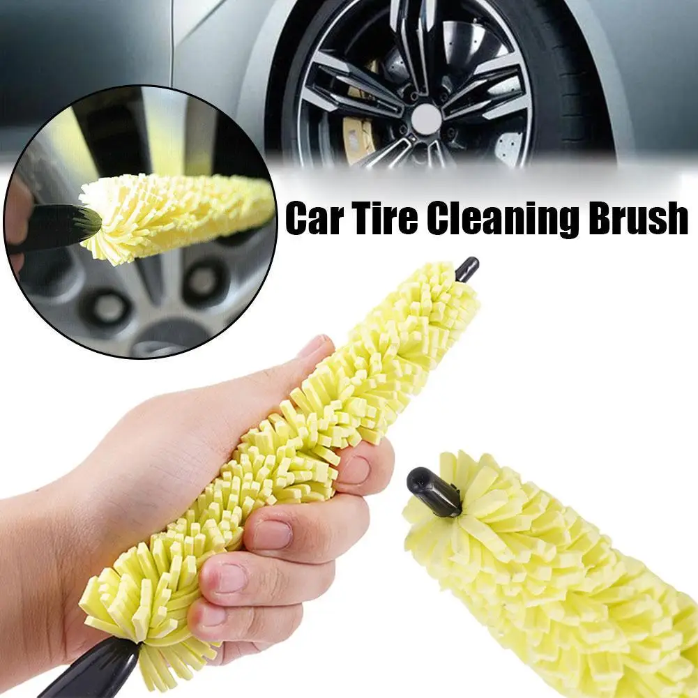 

1pcs Car Wheel Wash Brush Vehicle Cleaning Brush Wheel Brush Brush Washing Sponges Auto Tire Rims Scrub Car Tools Wash N5S7