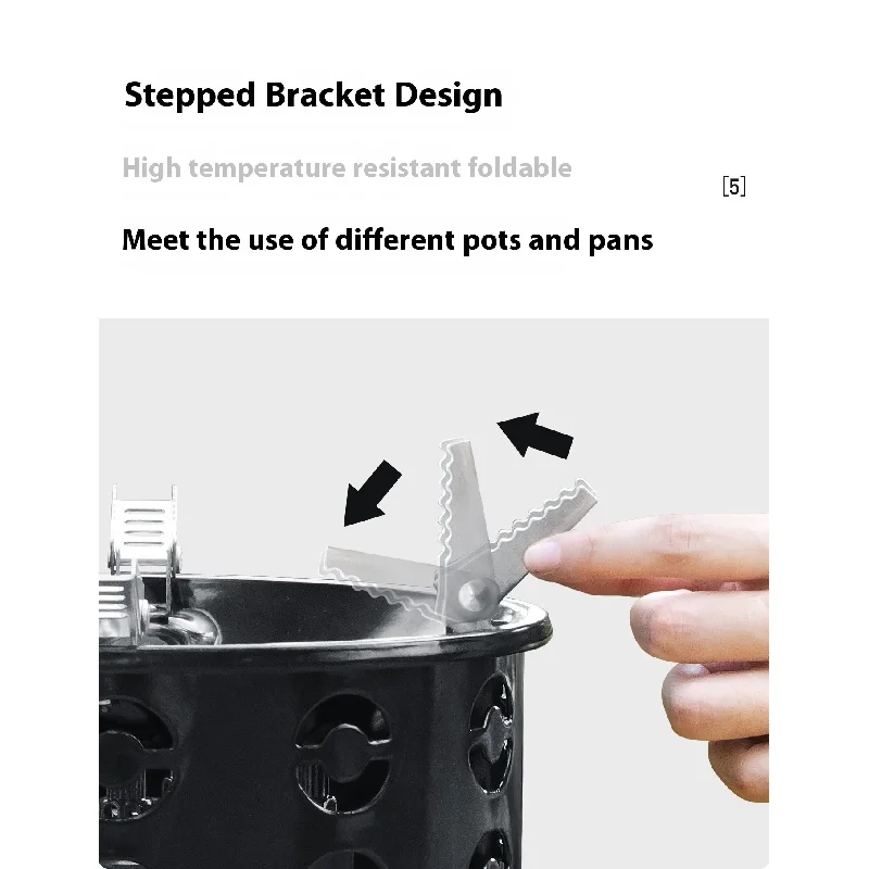 21800W Fierce Fire ультракомпактная ветрозащитная газовая плита с 8 конфорками и сумкой