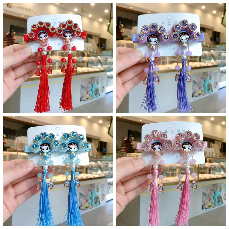 

Many Styles Flower Hairpins for Girls Traditional Opera with Tassel Hairclip Headwear Hair Pins Clips Women Hair Accessories