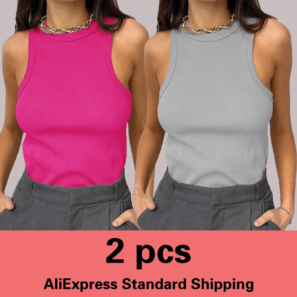 

Майка женская из двух предметов, пикантный Топ без рукавов, укороченный жилет, черный модный топ, y2k