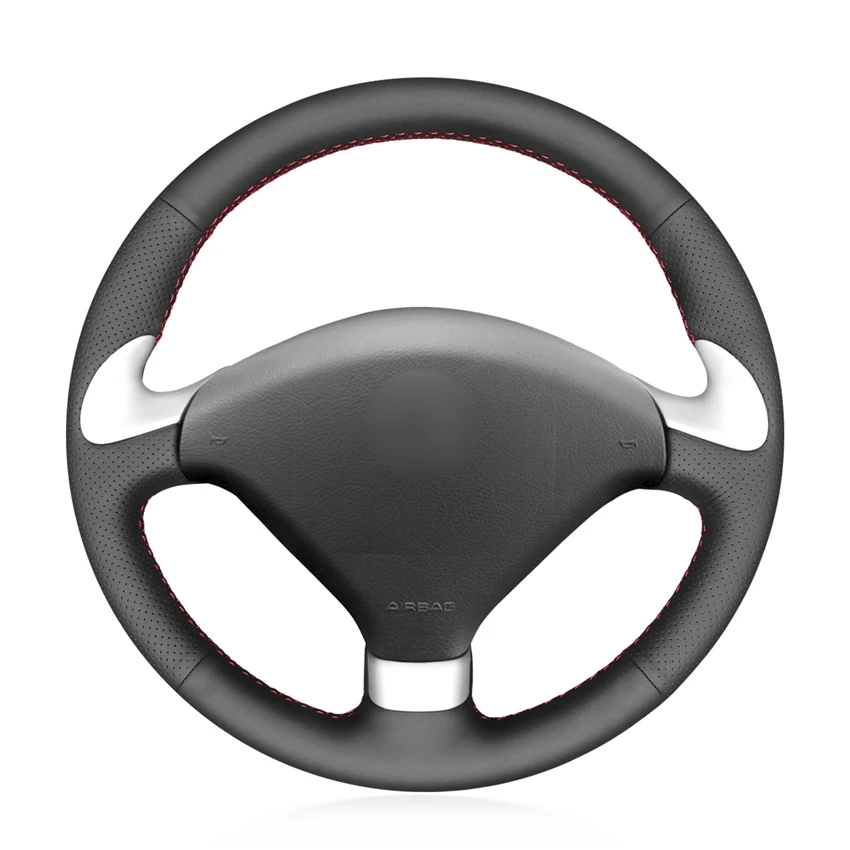 

Black Artificial Leather No-slip Car Steering Wheel Cover for Peugeot 307 CC 2004-2009 307 SW 2004-2009 407 407 SW 2004-2009