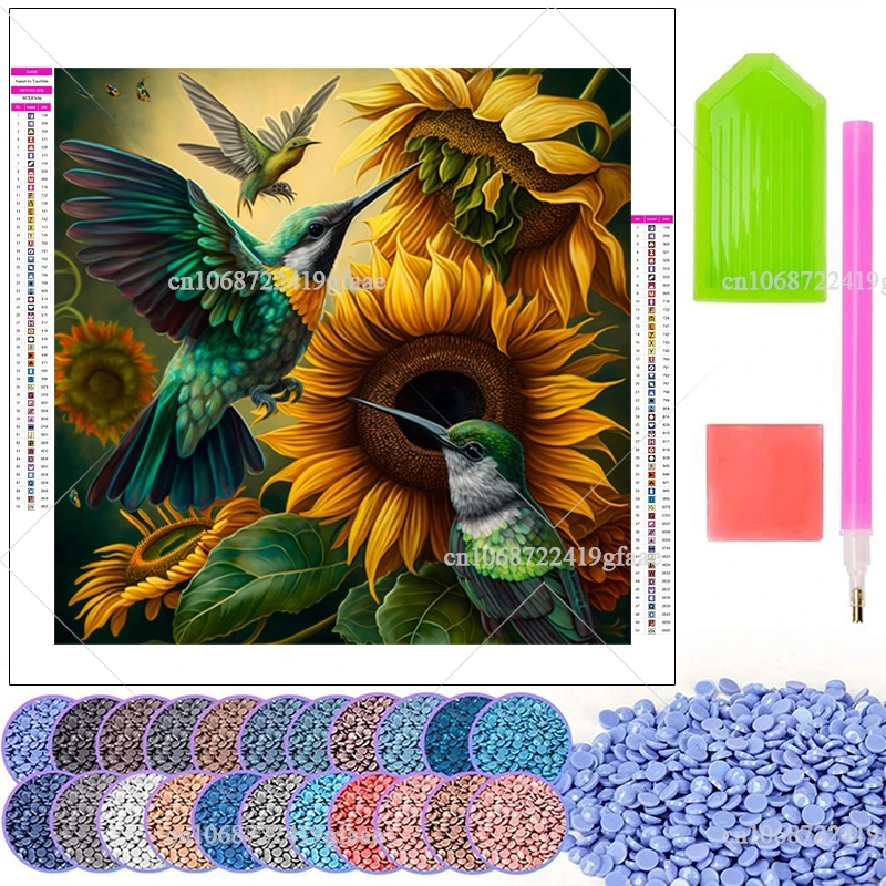 Flowrs Birds 5D наборы алмазной живописи полная дрель горный хрусталь цветы настенное
