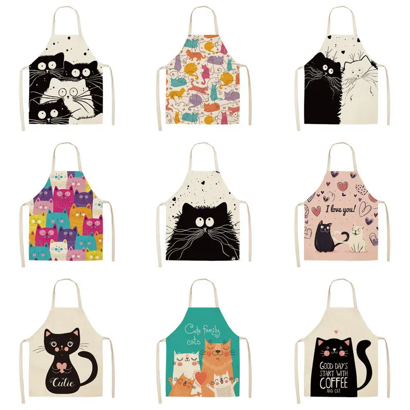 

Cartoon Cat In Kitchen Apron Kid Apron Apron for Men Cooking Accessories Chef Apron Apron Dress Sleeveless Apron Linen Apron