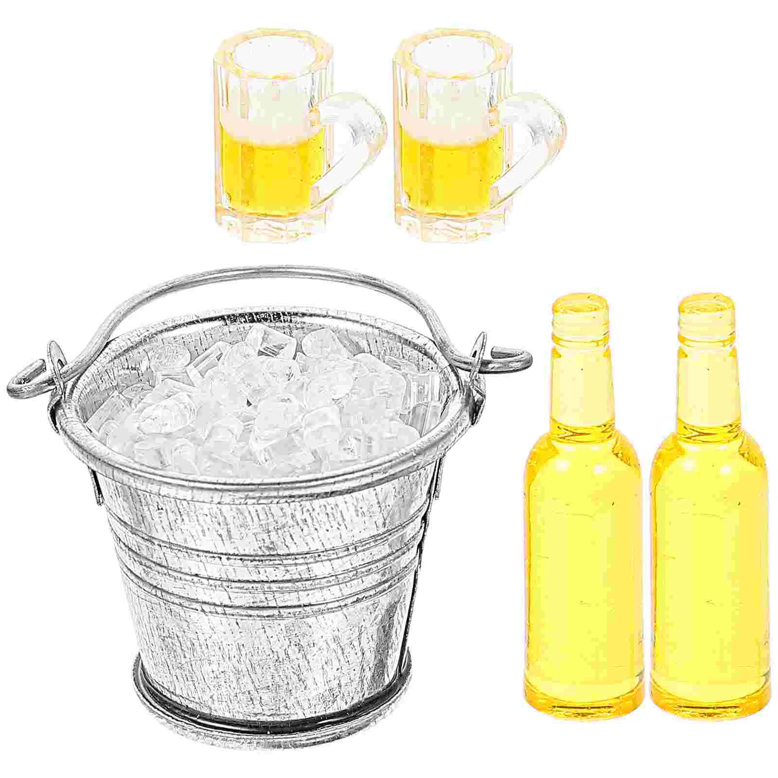 Мини-пивной набор миниатюрная кружка модель ведра кукольный домик кубик льда