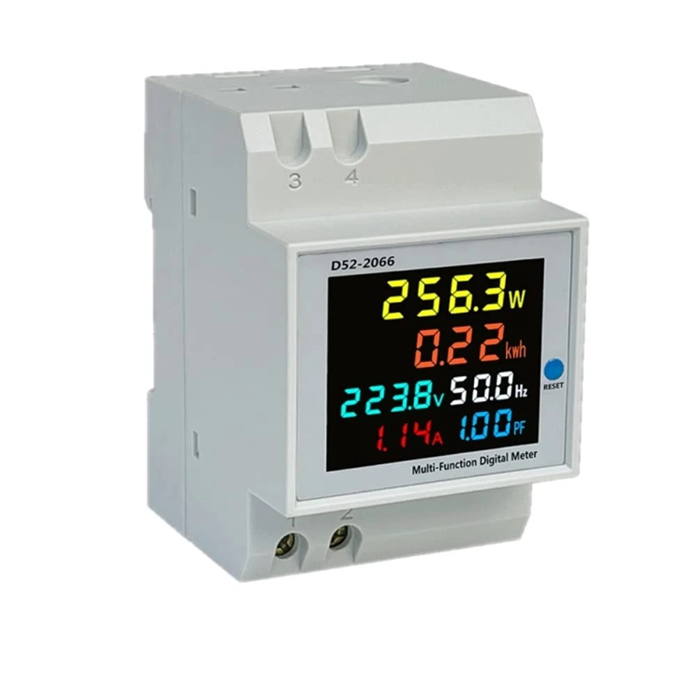 

Digital Single Phase Energy Meter Tester Electricity Usage Monitor AC 40V-300V 100A Ampere Meter Voltmeter Built-In CT