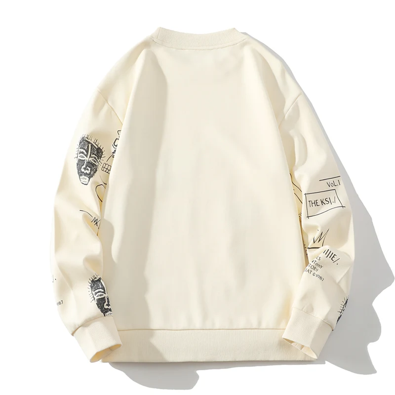 Мужская толстовка с капюшоном черный пуловер принтом в стиле хип-хоп и панк