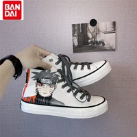 naruto summer 2022 new cartoon anime printed childrens shoes rubber sole non slip canvas student casual shoes