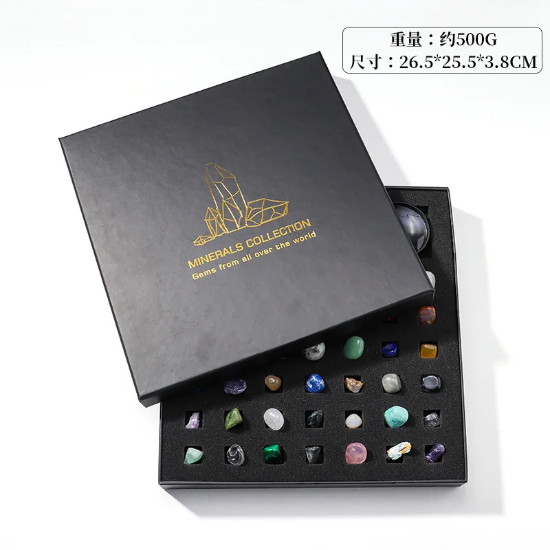 43 Kinds Of Mineral Specimens Natural Crystal Rock Semi-precious Stone Mineral Fossil Energy Stone Science Collection Of Ore