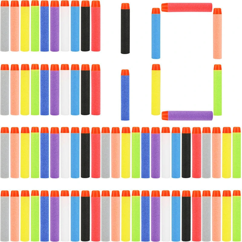 

10PCS Solid Round Head Bullets 7.2cm for Nerf N-strike Elite Series Blasters Foam EVA Refill Darts Kids Toy Guns Accessories