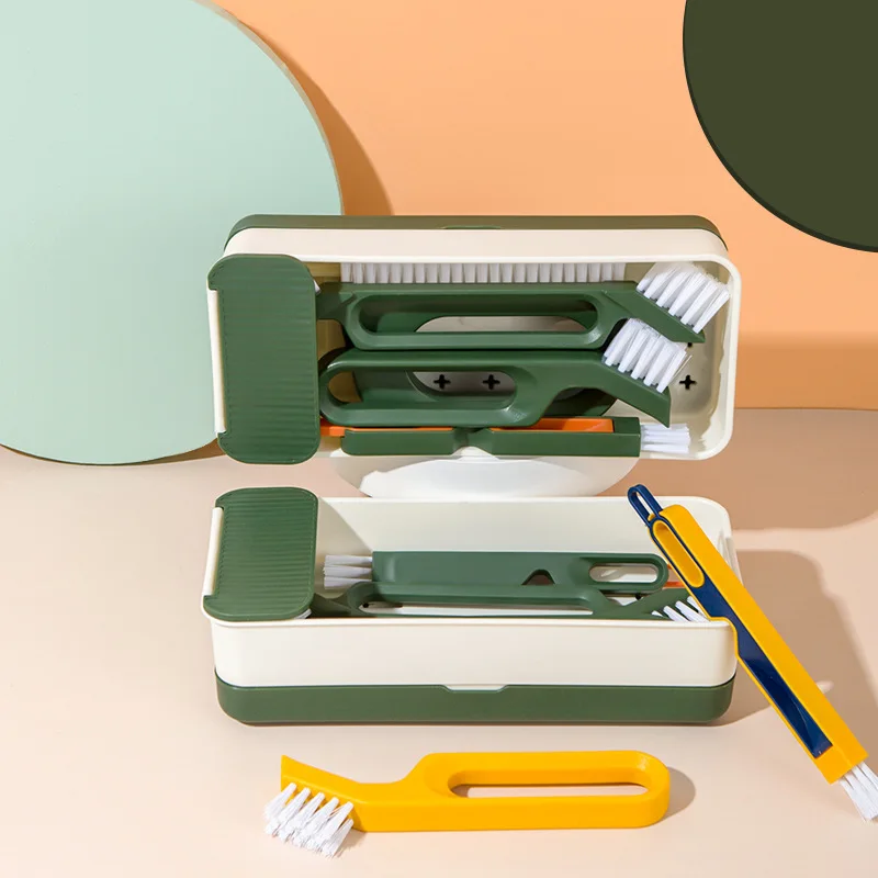 

4 Pieces Set Hand Held Brush Groove Gap Cleaning Tools Set,Cleaning Brushes for Table, Countertop,Key,Bathroom,Kitch,Door Window