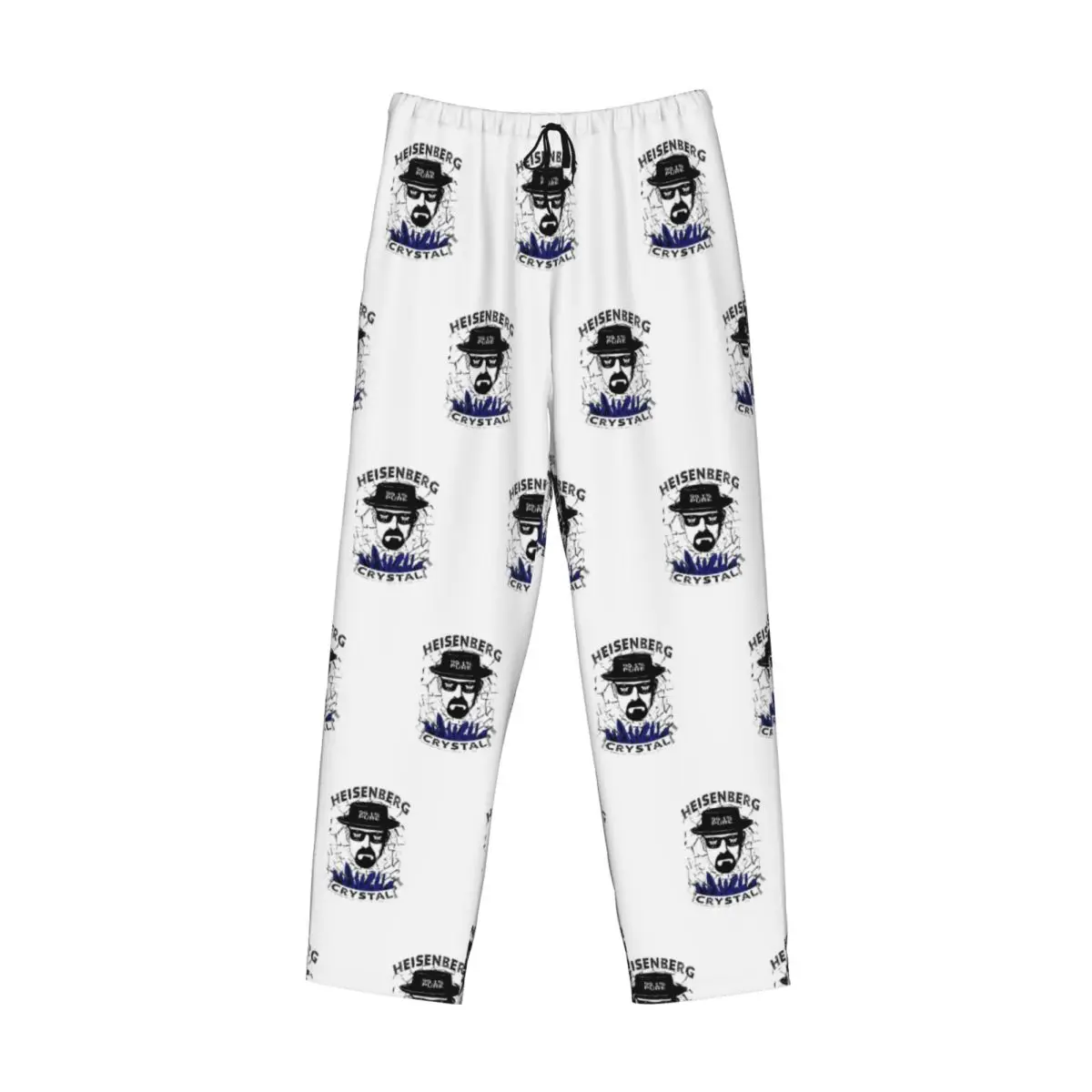 Custom Heisenberg Walter White Pajama Pants Sleepwear for Men Elastic Waistband Breaking Bad Sleep Lounge Bottoms with Pockets