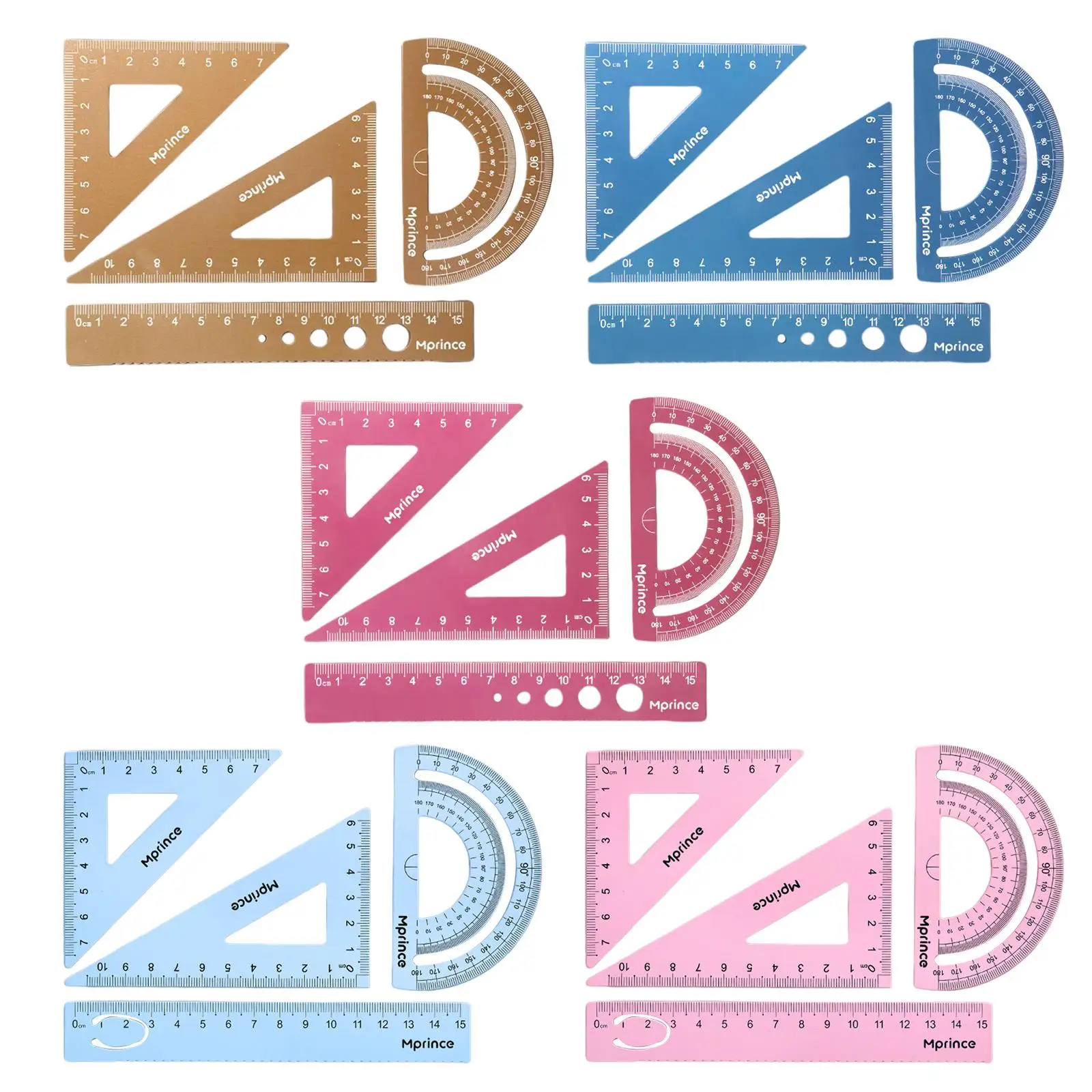 

Geometry Math Ruler Aluminum Ruler Triangle Ruler Drafting Ruler Metal Protractor Ruler Set for Home Office Carpentry Architects