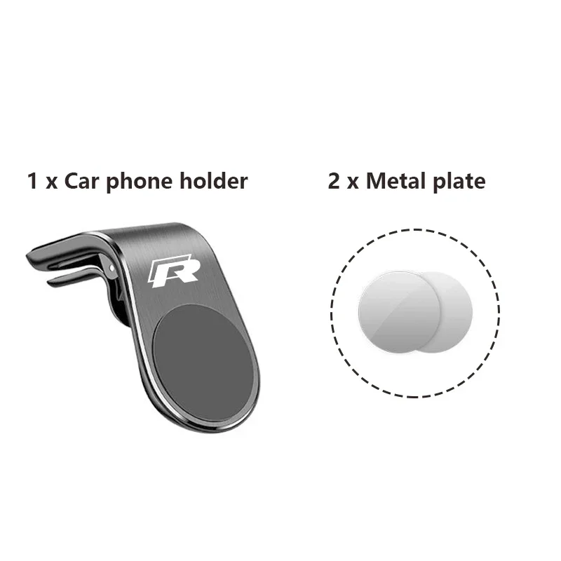 

Автомобильный держатель для телефона, GPS-держатель, зажим для вентиляционного отверстия, металлическая магнитная подставка для телефона на 360° для Volkswagen VW Rline Polo Golf MK8 Passat Tiguan