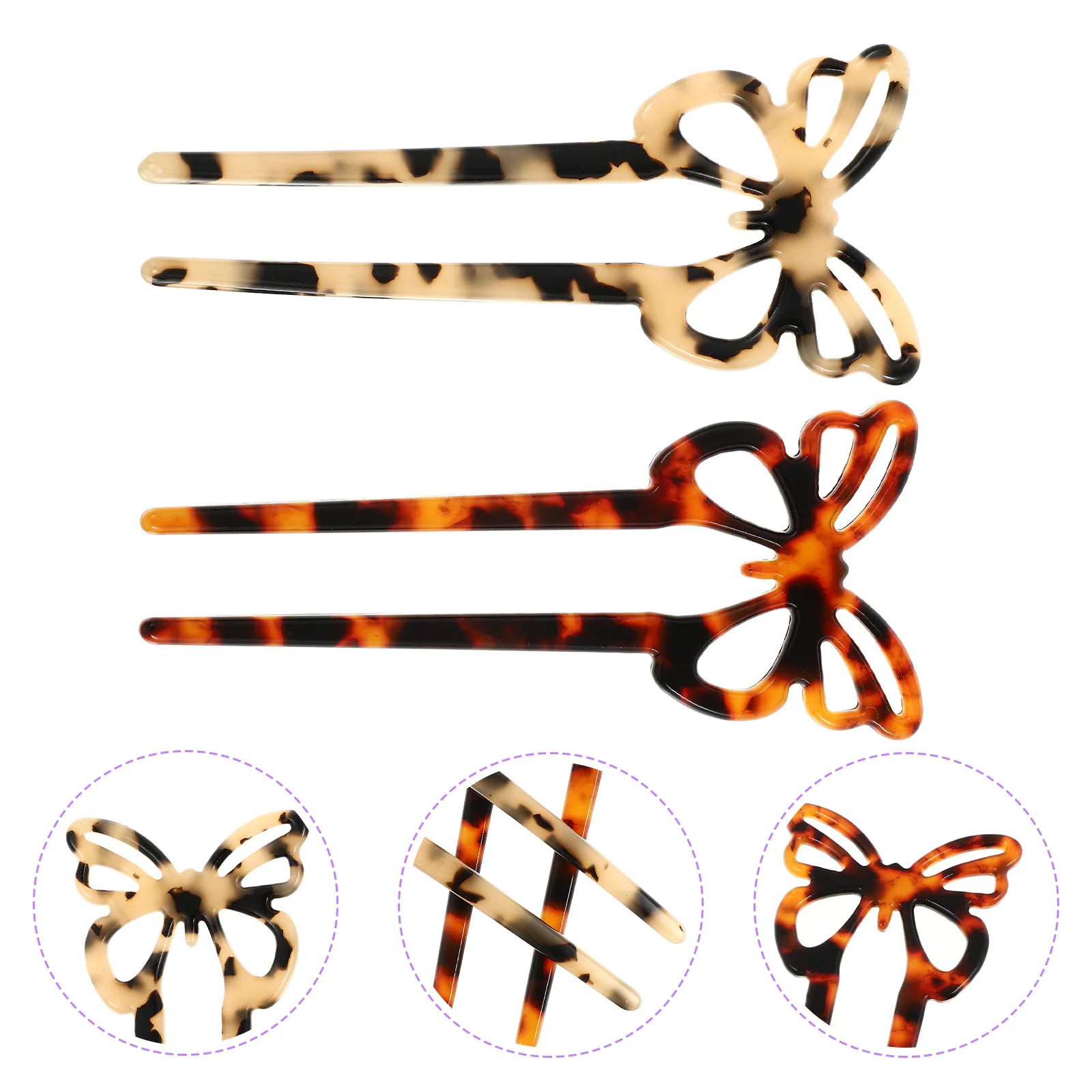 

Hair Pin Stick French Forks Uwomen Hairpin Shaped Fork Double Prong Chignonhairpinsaccessories Sticks Butterflies Wavy Vintage