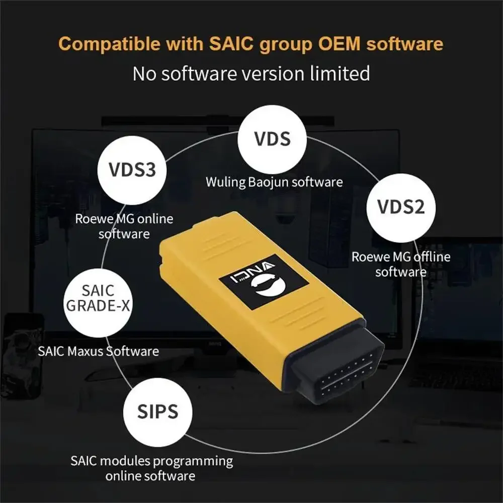 Фото VNCI VDI3 для Rongwei MG Wuling Baojun Datong, поддержка диагностического интерфейса, протокол DoIP и CANFD, подходит для группового программного обеспечения SAIC №3
