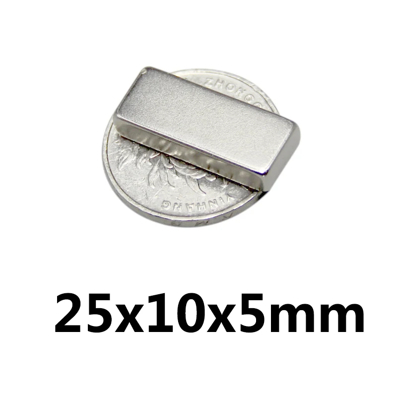 5/10/20/30/50/100 шт. 25x10x5 мм сильный неодимовый магнит толщиной 5 Блок Постоянных