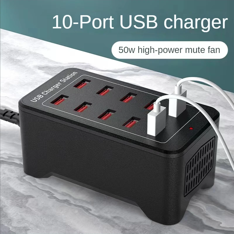 

Multi Port USB Hub Charger Station 10 Port 150W Universal Wall Desktop Fast Charging Station Dock for Mobile Phone Power Adapter