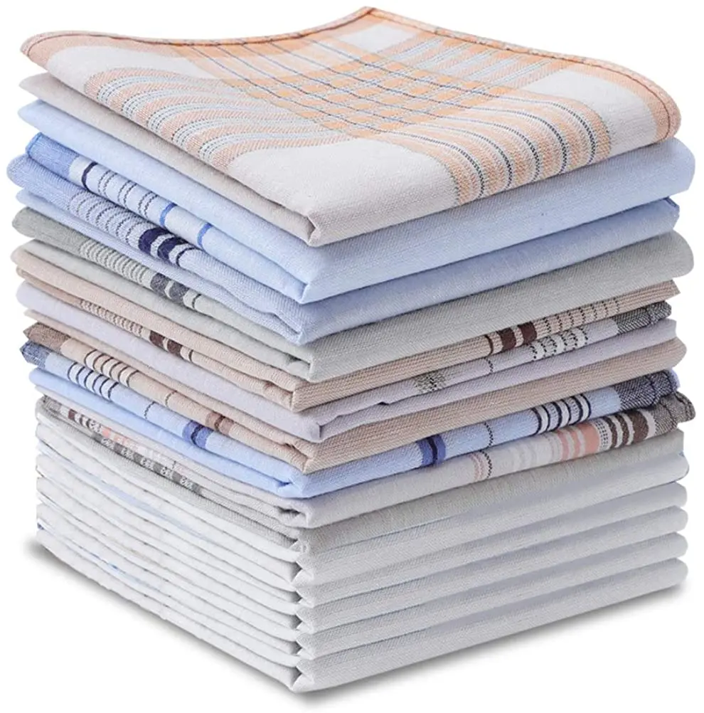 Мужской классический карманный носовой платок из чистого хлопка 20 шт. |