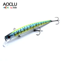 aoclu jerkbait wobblers 14cm 18g depth 1m hard bait minnow tackle bait fishing lures weight transfer system for long casting