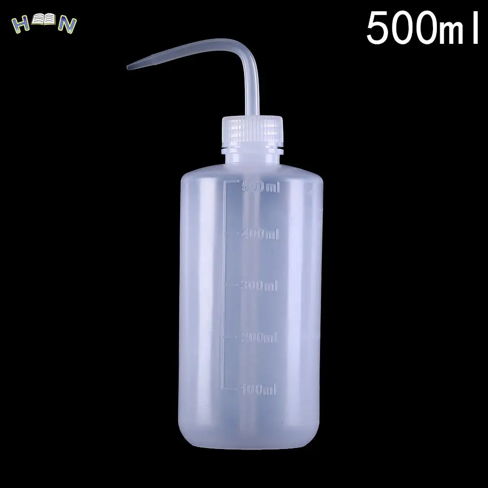 

1pc 500ml Long Curved Transparent Water Bottle Liquid Container Spray Bottle Kettle Watering Laboratory Tools