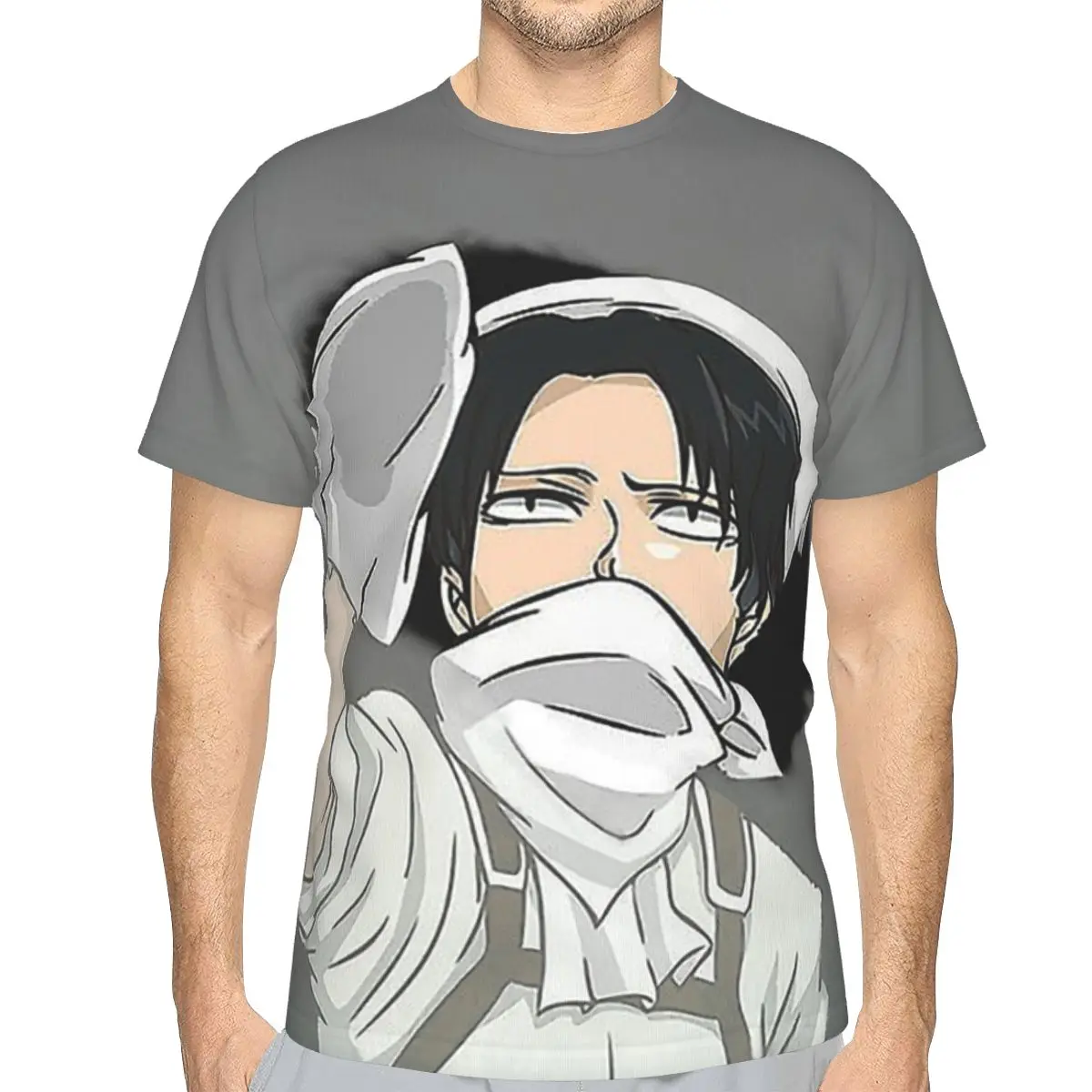 

Attack On Titan Eren Jager Mikasa Ackerman Armin Arlert Polyester TShirt for Men Cleaning Levi Soft Leisure Thin T Shirt