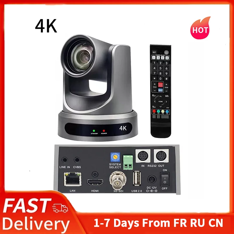 

High Quality Professional SDI 4K HDMI LAN POE PTZ 12X Optical Zoom USB Video Conference Camera for video conferencing