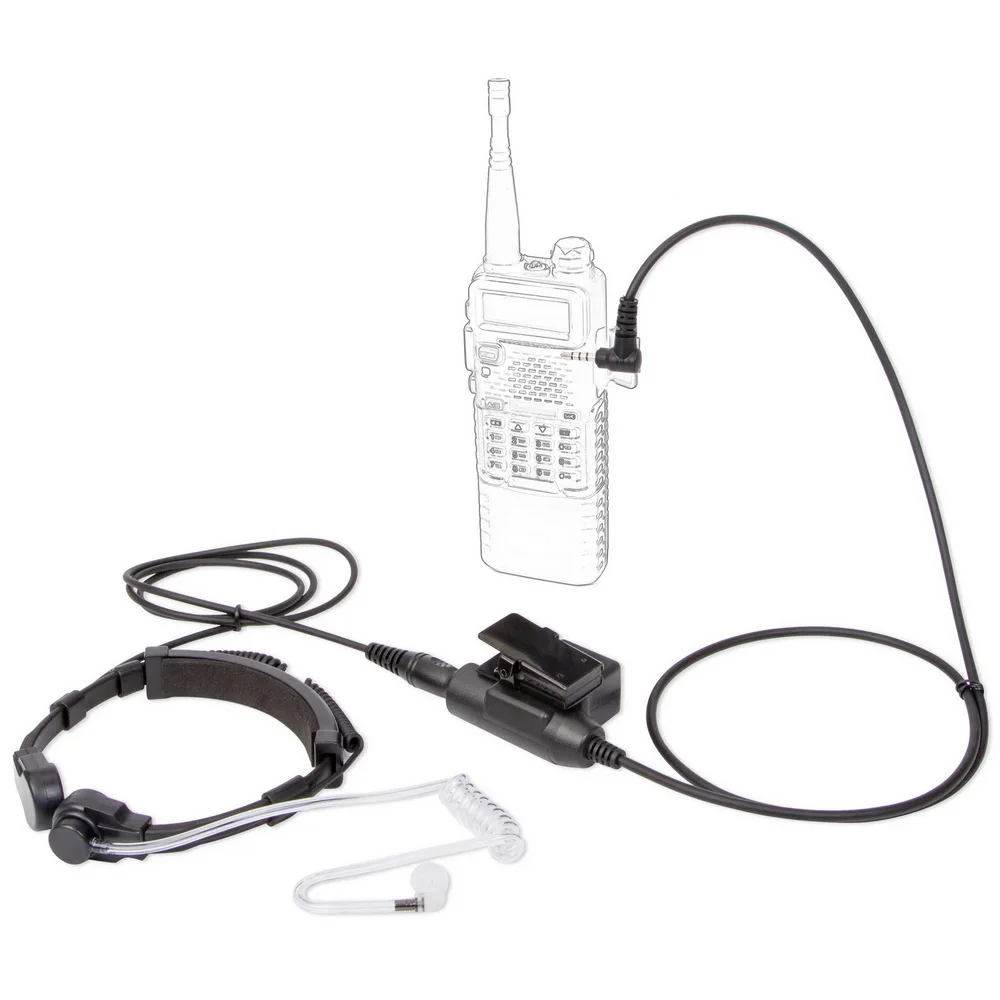 Walkie Talkie Microphone U94 PTT Neck Throat Mic Earpiece Radio Tactical Headset  for Yaesu VX-3R FT-60R FT1DR