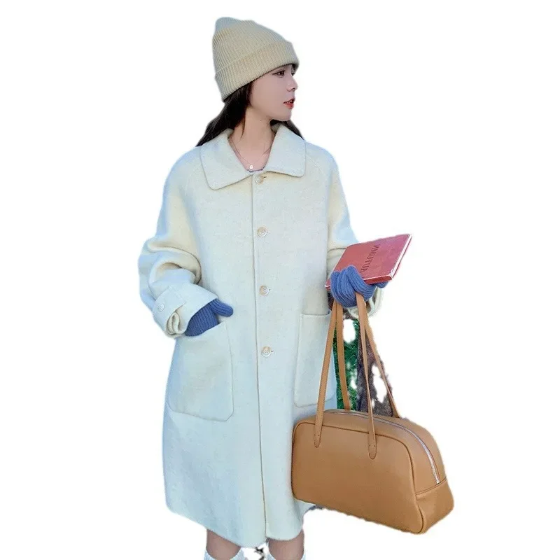 Ханчжоу Yilin одежда 2023 простой свободный крой однобортный слоновой кости съемный