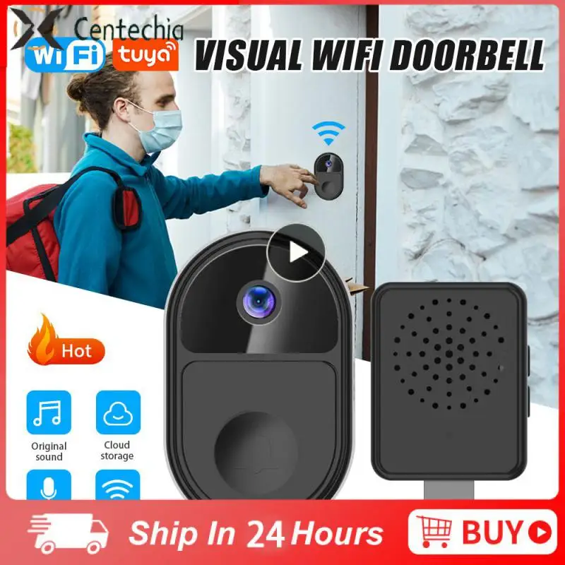 

Video Doorbell 1080p Outdoor Wifi Door Bell Wireless Real Time Tuya Intercom Camera Smart Home Video Intercom Door Bell