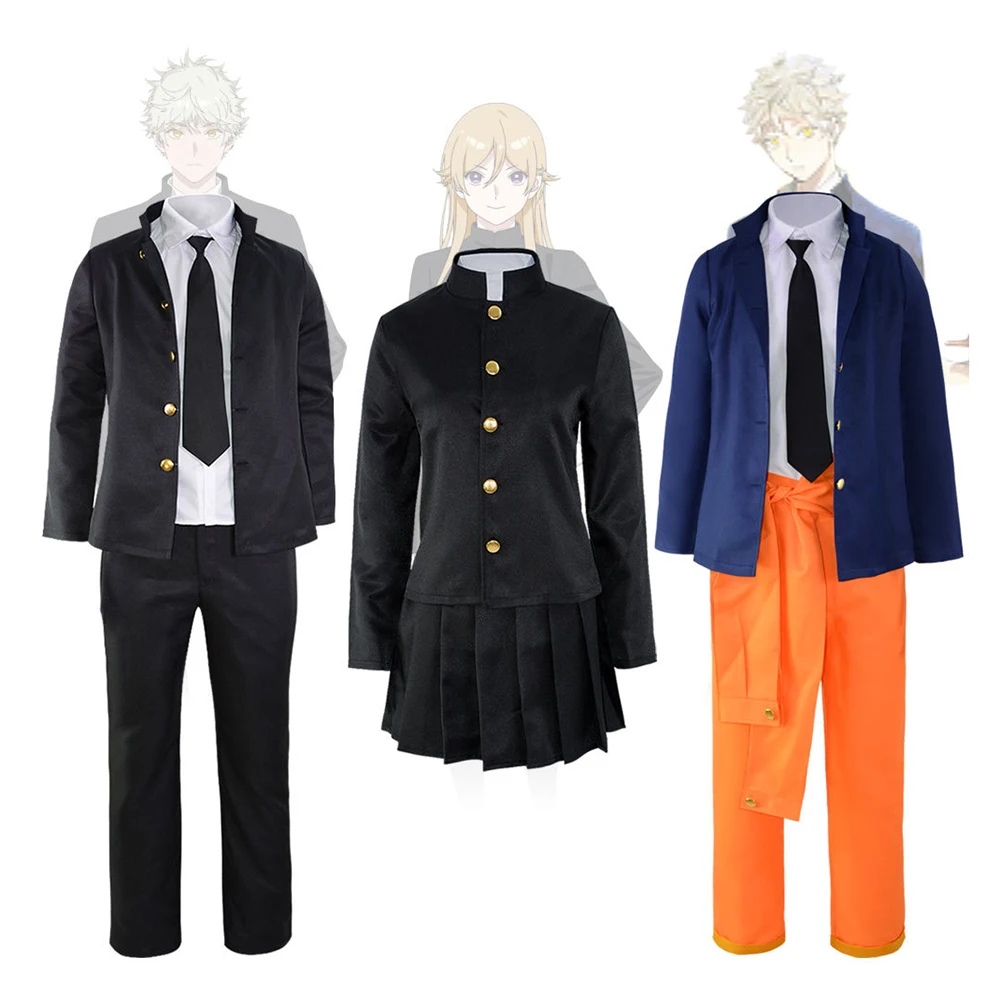 

Anime Blue Period Cosplay Costumes Yatora Yaguchi Costume Black Coat Orange Pants Full Set Ryuji Ayukawa Uniform suit