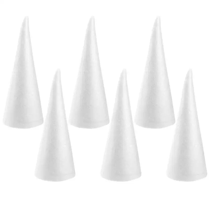 

Белые конусы из пенопласта 24 см, 6 шт.
