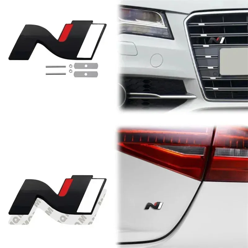 Фото Наклейка-эмблема N Line для Hyundai I20, I30, Kona, Tucson, Sonata, Elantra, Veloster на крыло и переднюю решетку №2
