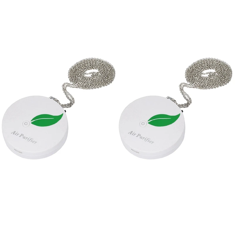 

2X Air Purifier Household Negative Ion Air Purifier, Portable Necklace, For Adults And Children White