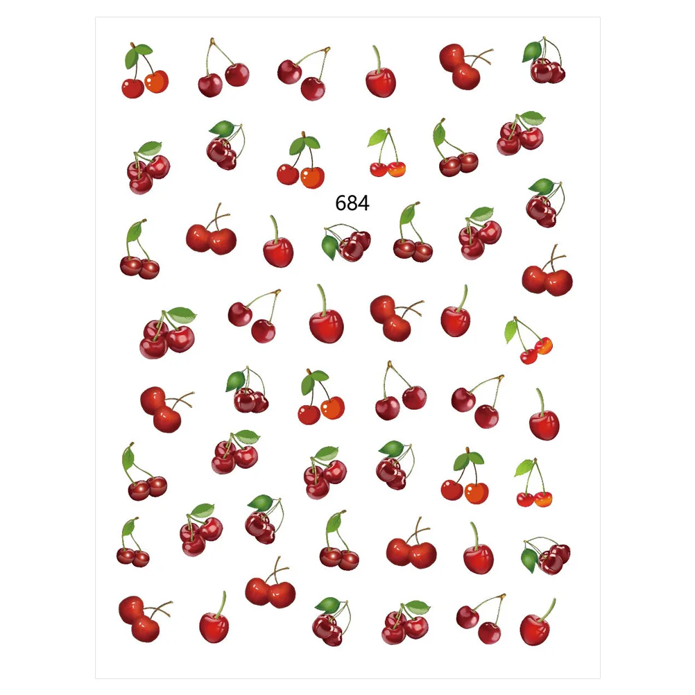 

Nail Diy Stickers Decoration Manicure Summer Decals Decorations Tipsfruit Decal Kit Slice Kids Sticker Avocado Stencils