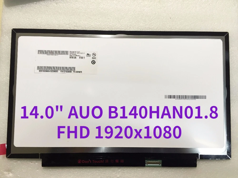 

Светодиодный ЖК-экран 14,0 дюйма для AUO B140HAN01.8 FHD 1920x108 0 дисплей без касания, замена глянцевой панели