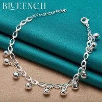 blueench 925 sterling silver ball pendant bracelet cute style for ladies bestie gift party fashion jewelry