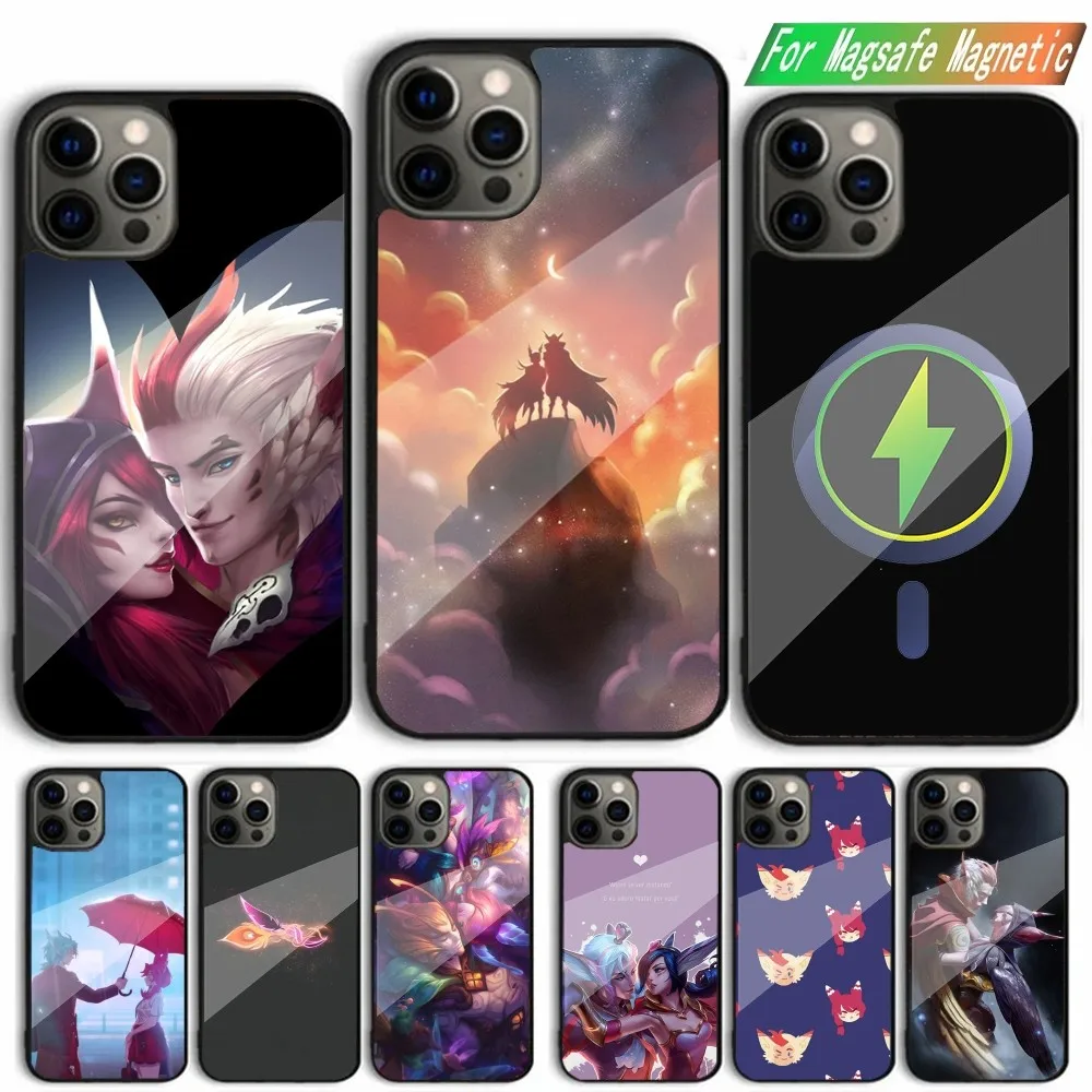 Чехол для телефона iPhone 15 14 13 12 11 Plus Pro Max Mini Magsafe с магнитной беспроводной зарядкой
