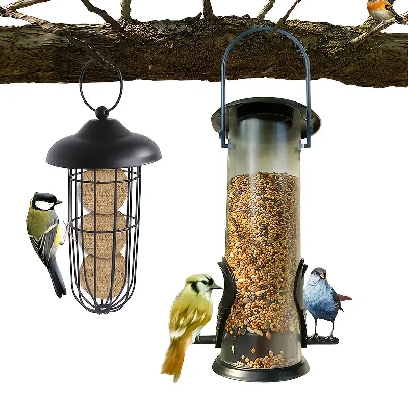 

Feeder Outdoor Balcony Tube Hanging Adjustable Feeder For Garden Backyard Terrace