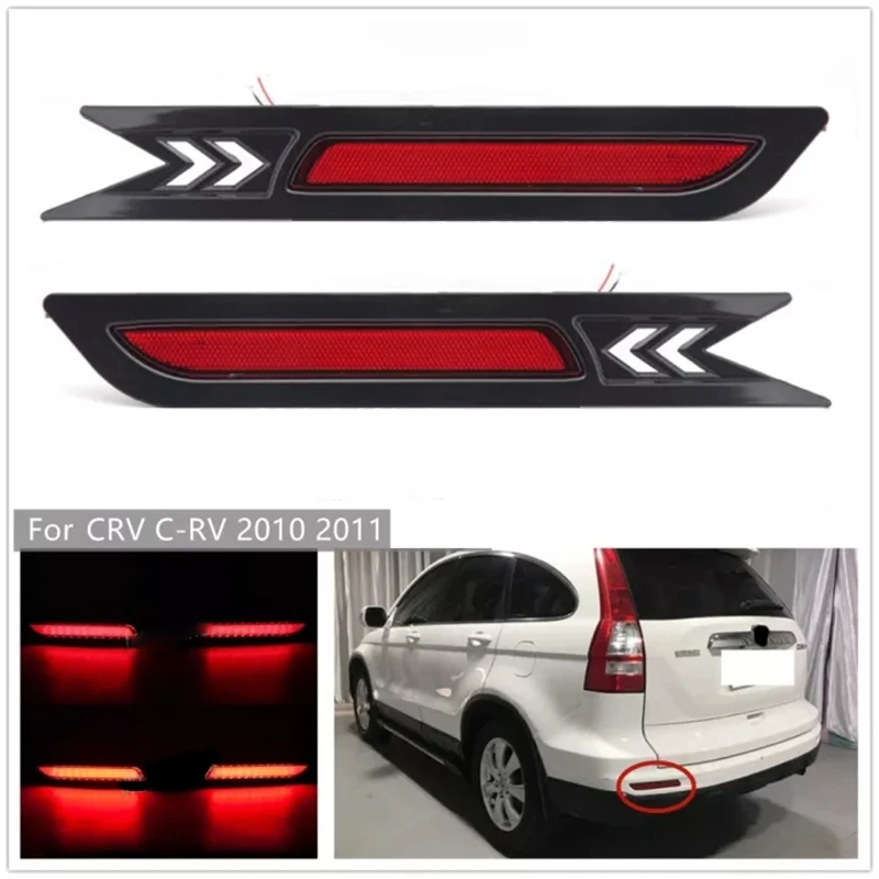 

2Pcs Car LED Tail Rear Bumper Reflector Light for Honda CRV 2010 2011 Brake Warning Lamp Stop Signal Fog Lamp