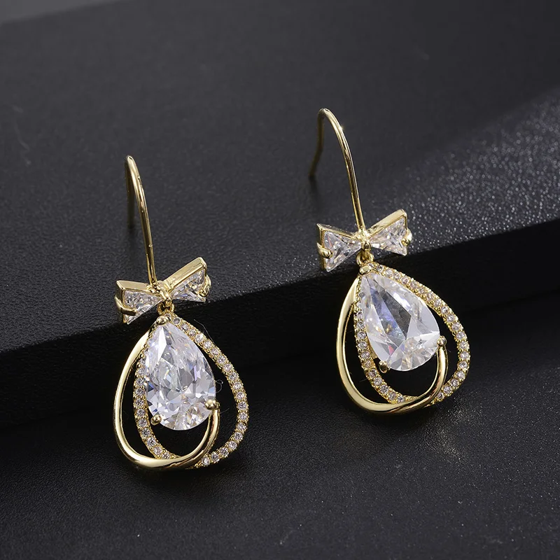 

Shineland Cute Bijoux Butterfly Drop Earrings For Women Girl Party Water Dro Shiny Zircon Alloy Dangle New Fashion Jewelry Gift