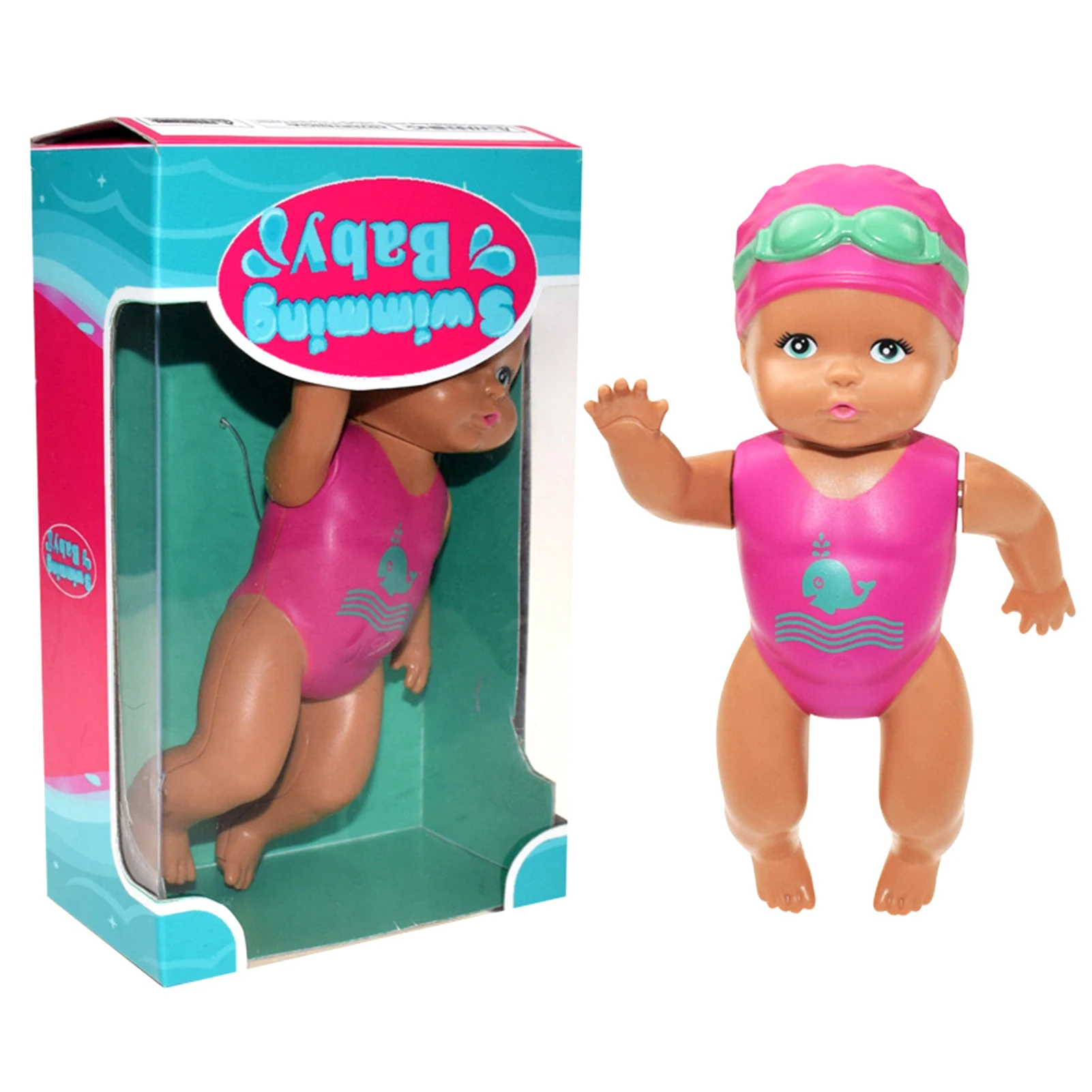 

Wind Up Bath Toy Girls Boys New Born Baby Doll Swimming Dolls Waterproof Water Floating Waterproof Newborn Baby Dolls That Swim