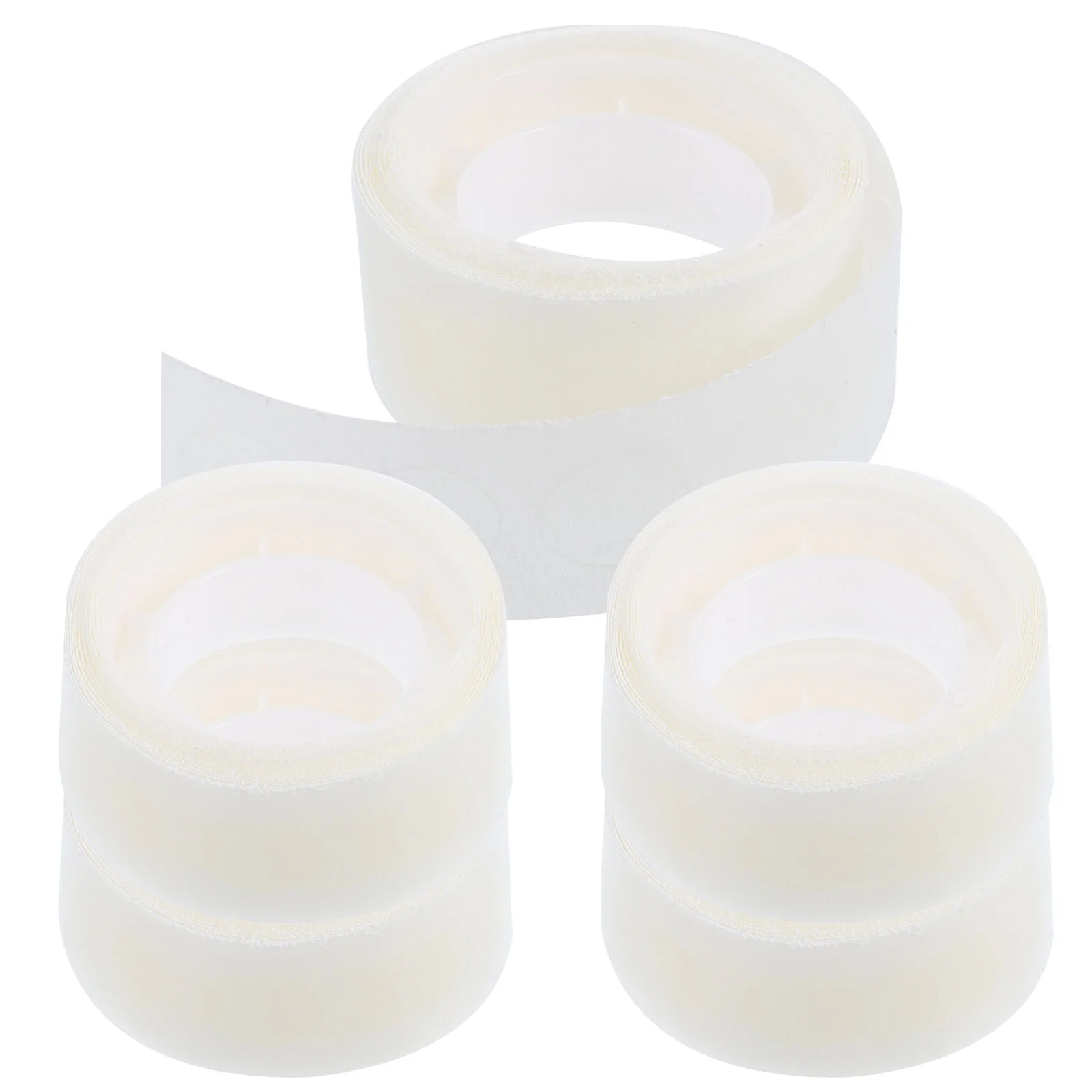 

5 Rolls Double Sided Clear Tape Circle Stickers Balloons Adhesive Dots Round Rubber Labels Removable Point