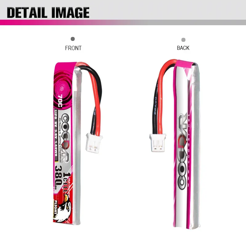 CODDAR 380 мАч 1S 3 8 В 70C PH2.0 разъем Mobula6 полая чашка аккумулятор emax Tinyhaw II