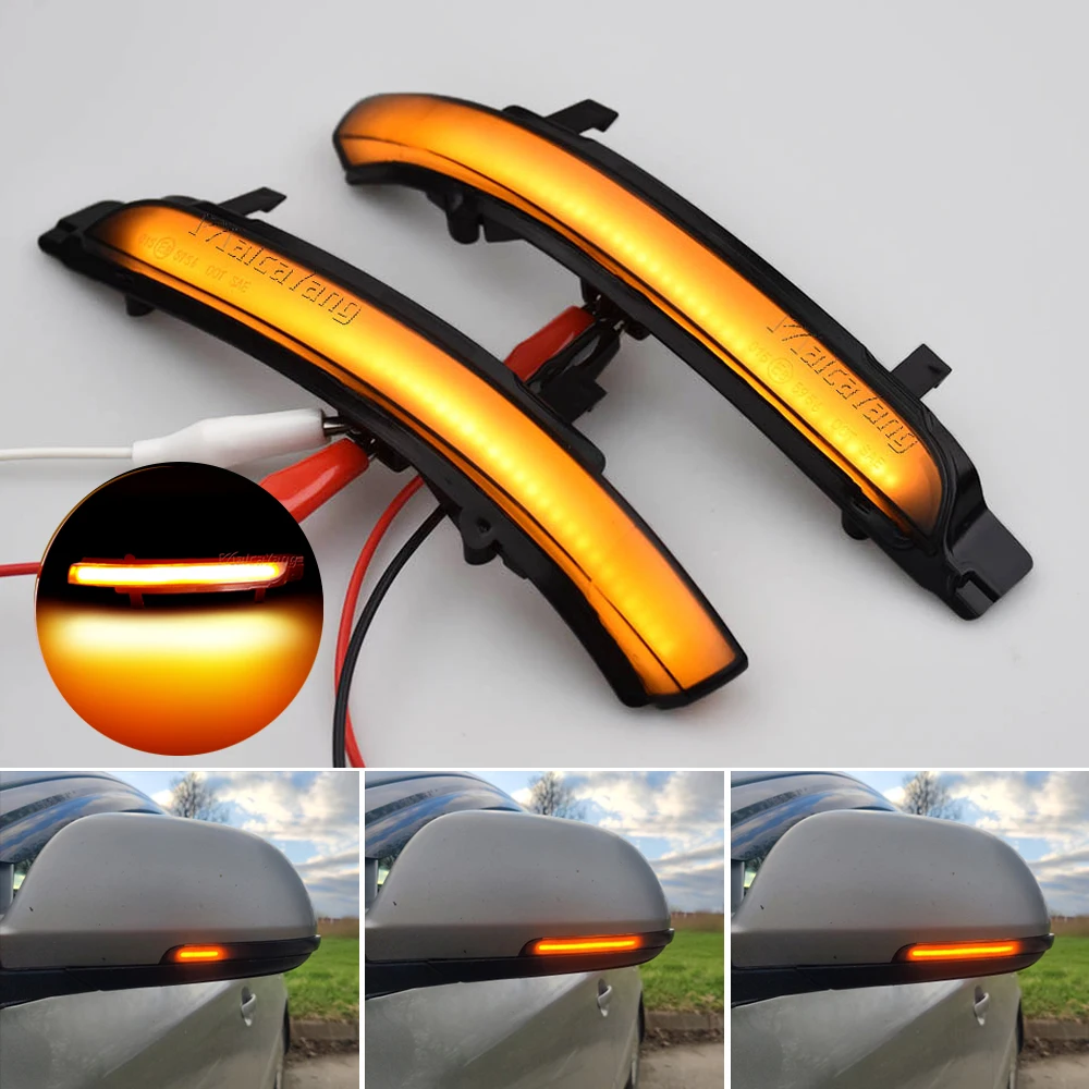 

2 шт. для Skoda Octavia 2009-2013 SUPERB 2008-2014 динамический светодиодный указатель поворота, мигалка, зеркало, мигалка